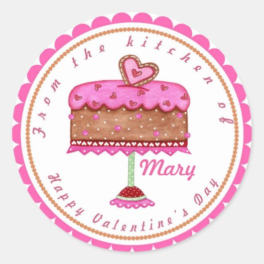 バレンタインズグディーバッグベーキングシール ラウンドシール (正面)