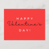 バレンタインズシンプルデイエレガントモダンタイポグラフィ ポストカード (正面)