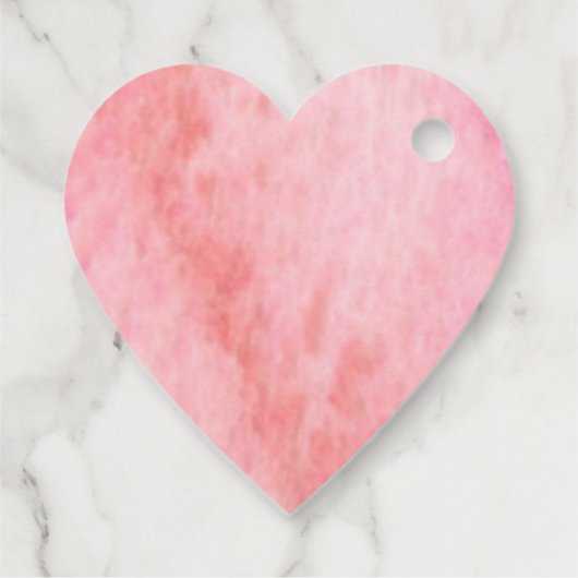 バレンタインズシンプルデイモダンハートピンク フェイバータグ (裏面)