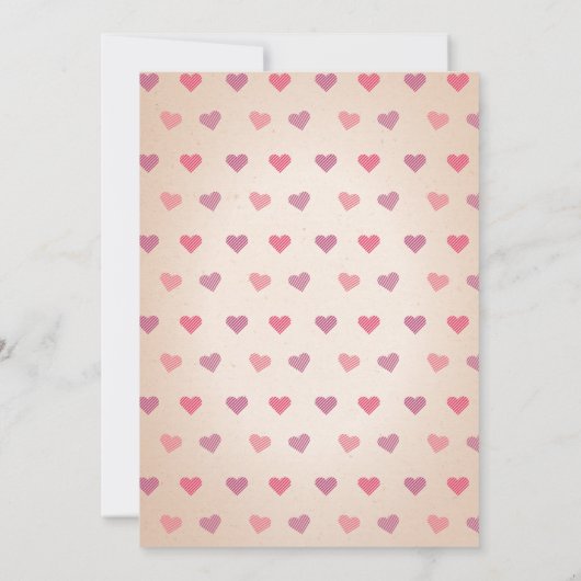 バレンタインズスウィートハートベビーシャワー招待状 招待状 (裏面)