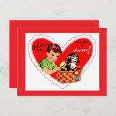 バレンタインズデイウィナーホリディハガキ シーズンポストカード (正面/裏面)