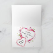 バレンタインズデイウォーターカラーフラワーリース シーズンカード (内部)