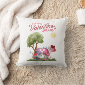 バレンタインズデイウォーターカラー格言カップル クッション (ブランケット)
