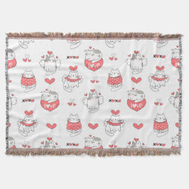 バレンタインズデイキャッツ スローブランケット