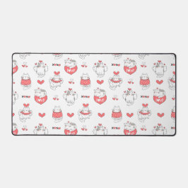 バレンタインズデイキャッツ デスクマット