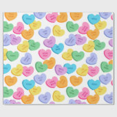 バレンタインズデイキャンディハートラッピング紙 ラッピングペーパー (フラット)