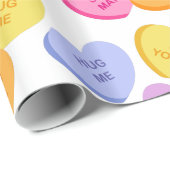 バレンタインズデイキャンディハートラッピング紙 ラッピングペーパー (ロールコーナー)