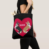 バレンタインズデイコルギXOXO トートバッグ (クローズアップ)
