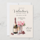 バレンタインズデイシャンパンディナーパーティー 招待状 (正面)