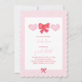 バレンタインズデイスウィートファースト誕生日 招待状 (正面)