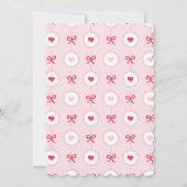 バレンタインズデイスウィートファースト誕生日 招待状 (裏面)