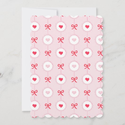 バレンタインズデイスウィートファースト誕生日 招待状 (裏面)