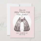 バレンタインズデイスノーレオパード先生バレンタイン シーズンカード (正面)