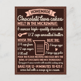 バレンタインズデイチョコレートラバーケーキレシピ ポストカード