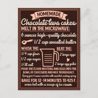 バレンタインズデイチョコレートラバーケーキレシピ ポストカード