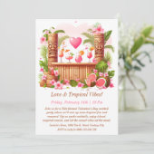 バレンタインズデイティキカクテルパーティの招待状 招待状 (スタンド正面)