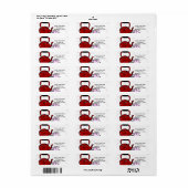 バレンタインズデイティーパーティーシックパーティの招待状 ラベル (フルシート)