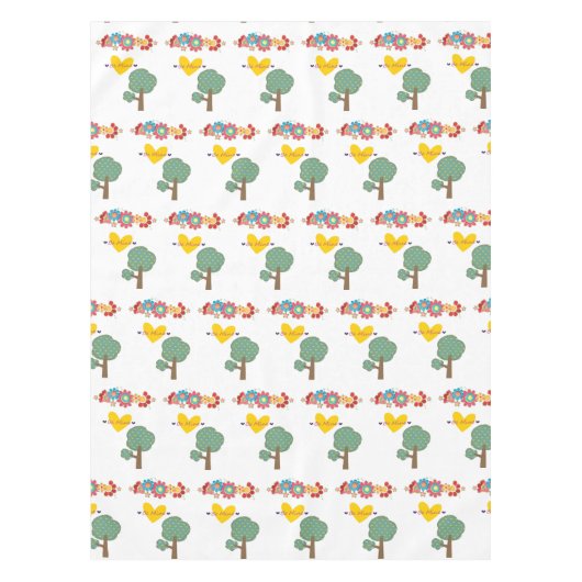 バレンタインズデイテーブルクロスべミンハート テーブルクロス (正面)