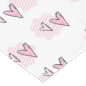 バレンタインズデイテーブルクロスピンクハート ストライプ テーブルクロス (アングル)