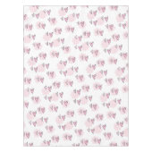 バレンタインズデイテーブルクロスピンクハート ストライプ テーブルクロス (正面)