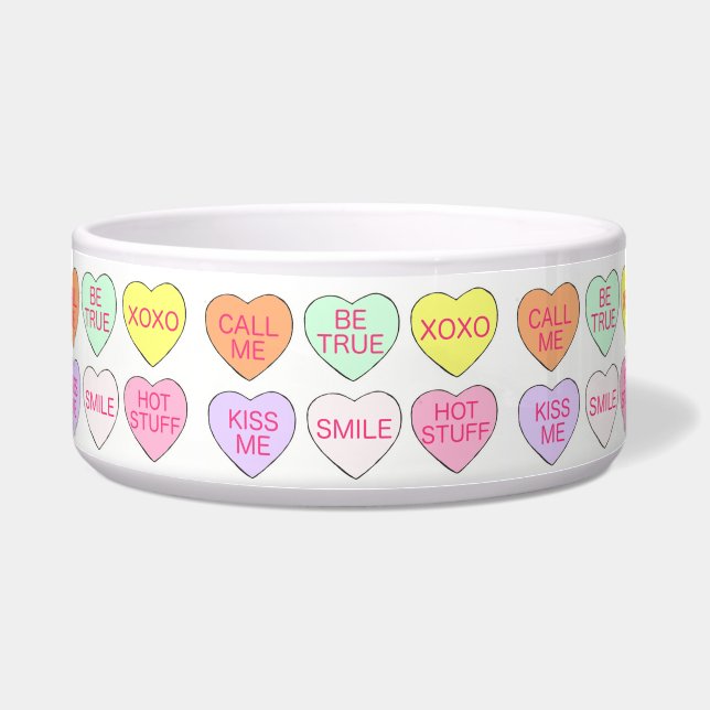 バレンタインズデイパステルキャンディカンバセーションハート ボウル (正面)