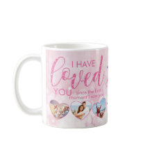 バレンタインズデイピンク愛されたハート写真コラージュ