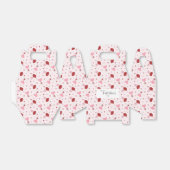 バレンタインズデイピンク&赤いハート棒つきキャンデースッカー フェイバーボックス (折り畳みなし)