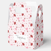 バレンタインズデイピンク&赤いハート棒つきキャンデースッカー フェイバーボックス (オープン)