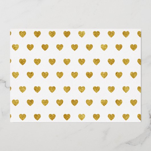 バレンタインズデイフォトラブハート 箔招待状 (裏面)