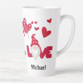 バレンタインズデイブラックレッドラブ格言ラテマグカップ カフェラテマグ (右)