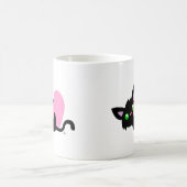 バレンタインズデイブラック子猫マグ コーヒーマグカップ (中央)