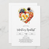 バレンタインズデイブレックファーストマザーズデイブレックファースト 招待状 (正面/裏面)