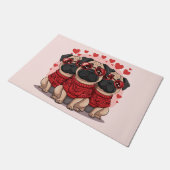 バレンタインズデイプーグドッグ ドアマット (アングル)