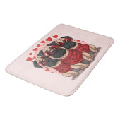 バレンタインズデイプーグドッグ バスマット (アングル)