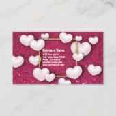 バレンタインズデイホワイトハートグリッター 割引カード (裏面)