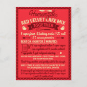 バレンタインズデイホームメイドレッドベルベットケーキレシピ ポストカード (正面)