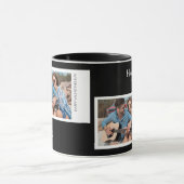 バレンタインズデイミニマリスト黒二つの写真 マグカップ (中央)