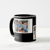 バレンタインズデイミニマリスト黒二つの写真 マグカップ (正面左)