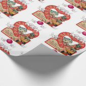 バレンタインズデイラッピング紙ヴィンテージ子猫 ラッピングペーパー (角)