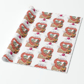 バレンタインズデイラッピング紙ヴィンテージ子猫 ラッピングペーパー (アンロールド)