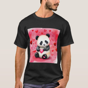 バレンタインズデイラブハートパンダガールガールフィアンセ Tシャツ
