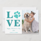バレンタインズデイラブペットパピードッグ写真 シーズンカード (正面)