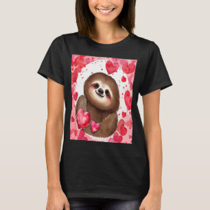 バレンタインズデイラヴハートスロガールガールフィアンセ Tシャツ