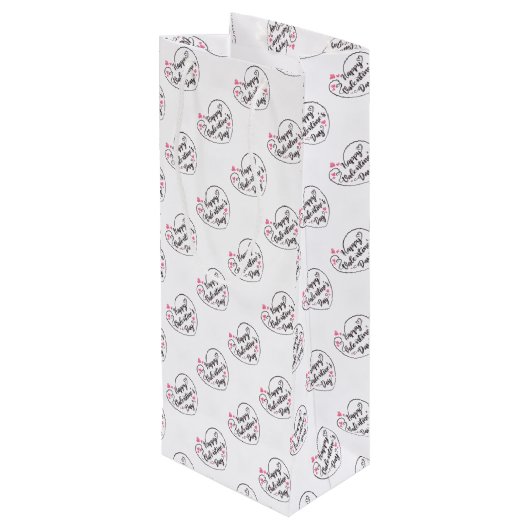 バレンタインズデイワイン抱き枕 ワインギフトバッグ (裏面アングル)