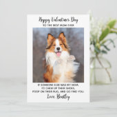 バレンタインズデイ犬ママカスタムのおもしろいペット写真 シーズンカード (スタンド正面)