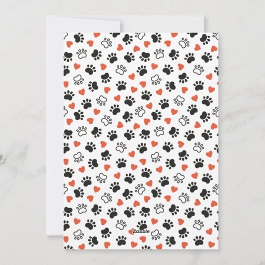 バレンタインズデイ犬ママカスタムのおもしろいペット写真 シーズンカード (裏面)