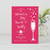 バレンタインズデーブランチ&バブル招待状 招待状 (スタンド正面)