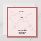 バレンタインズデーマルガリタフィエスタパーティの招待状 招待状 (裏面)