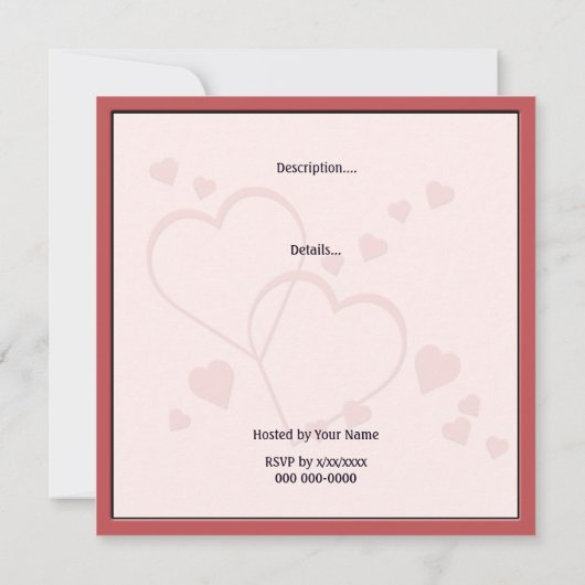 バレンタインズデーマルガリタフィエスタパーティの招待状 招待状 (裏面)