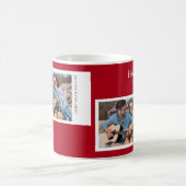バレンタインズモダンデイ赤2枚フォトコラージュ コーヒーマグカップ (中央)